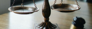 Photo of law gavel and balances